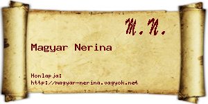 Magyar Nerina névjegykártya